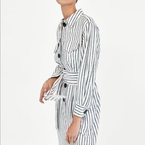 Striped Linen Shirt Dress
